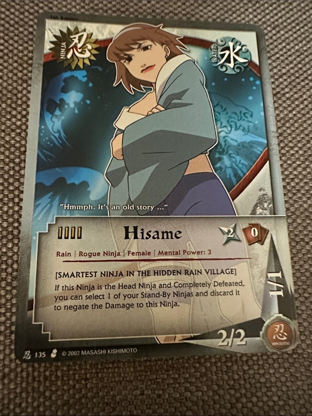 Naruto CCG, Set 3 Curse of the Sand - Hisame N-135 Trading Card